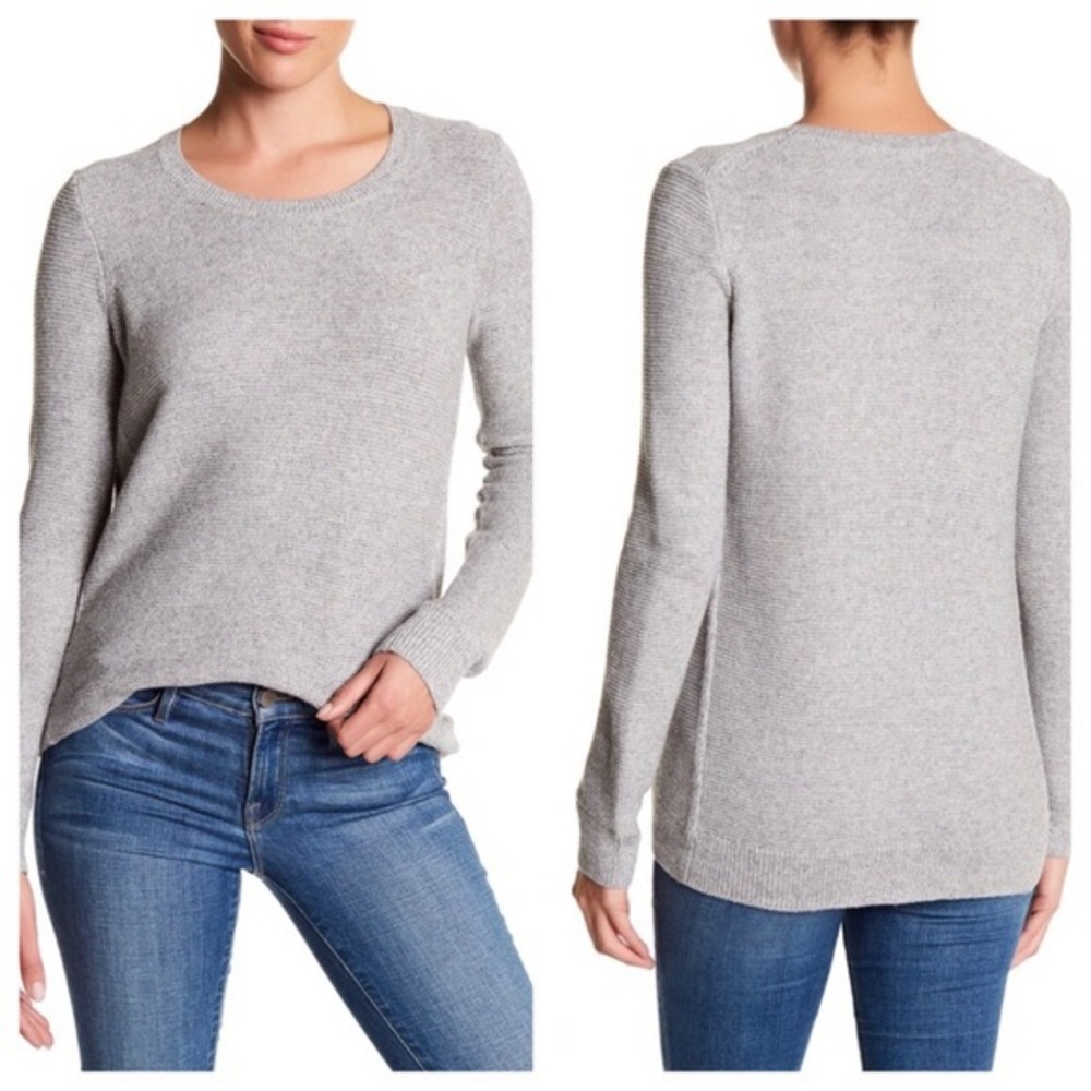 Madewell Riverside Textured Gray Sweater